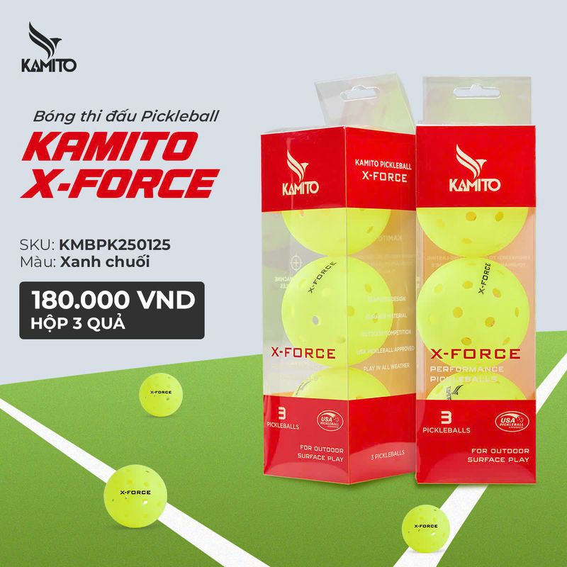 Bóng Thị Đấu Pickleball Kamito X-Force (Hộp 3 quả)