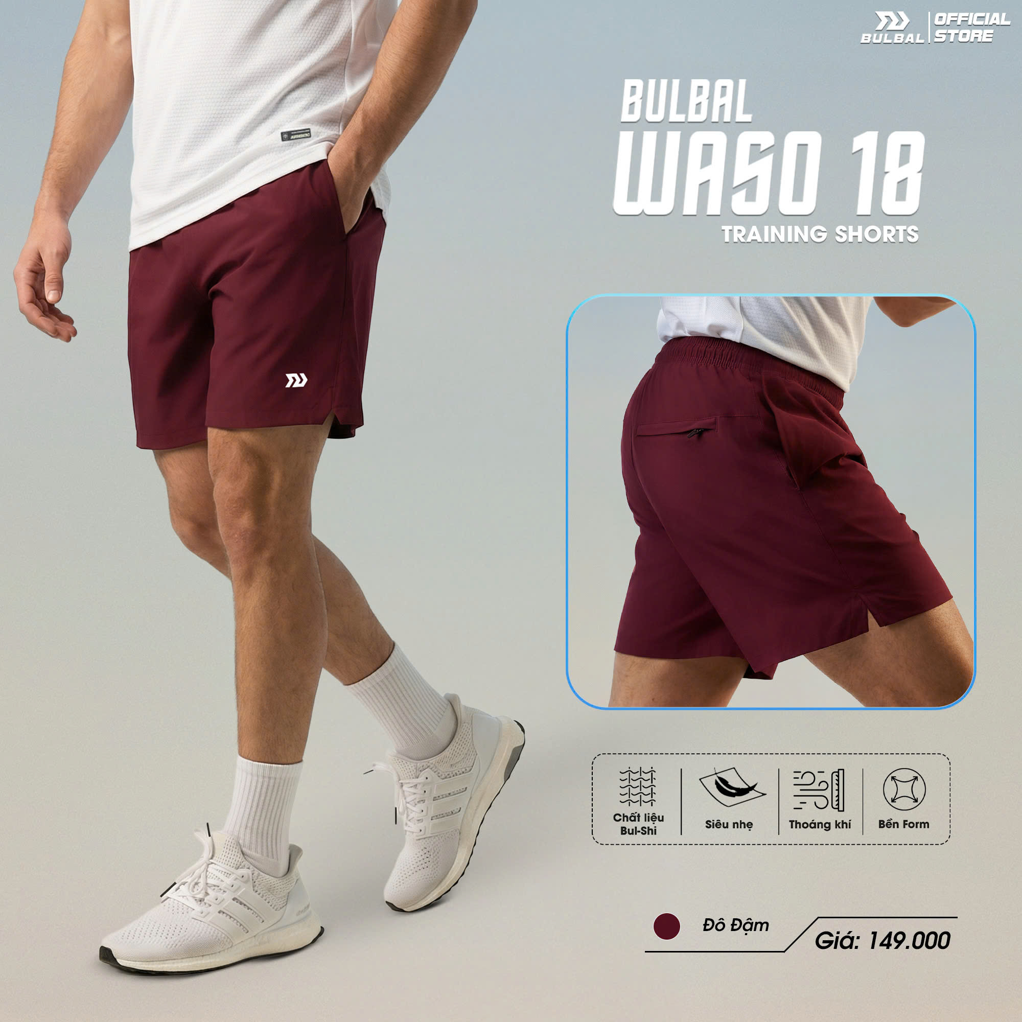 QUẦN THỂ THAO WASO 18 BULBAL - ảnh