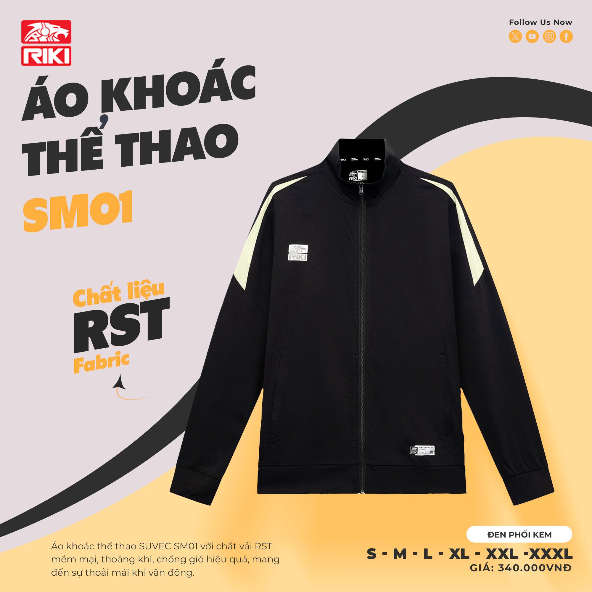 ÁO KHOÁC THÊ THAO RIKI SM01